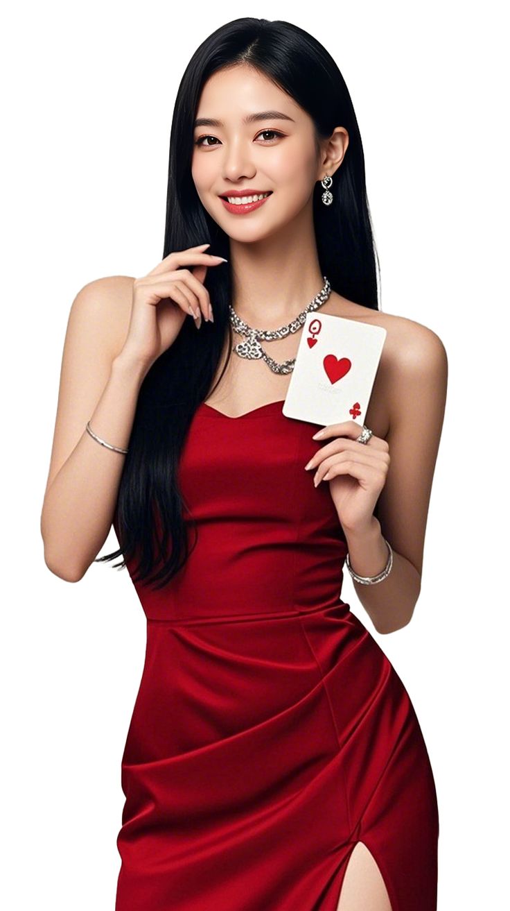 Live casino dealer at baccarat table